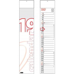 Calendrier Languette notes ML 3 - Format 10 x 58 cm