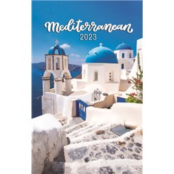 Calendrier 13 pages, Mediterranean - 12 feuillets avec couverture